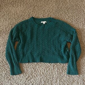 American Eagle Outfitters Hunter Green Crew Neck Sweater